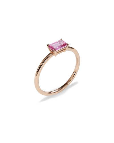SLAETS Jewellery East-West Mini Ring Purple Sapphire, 18Kt Rose Gold (horloges)